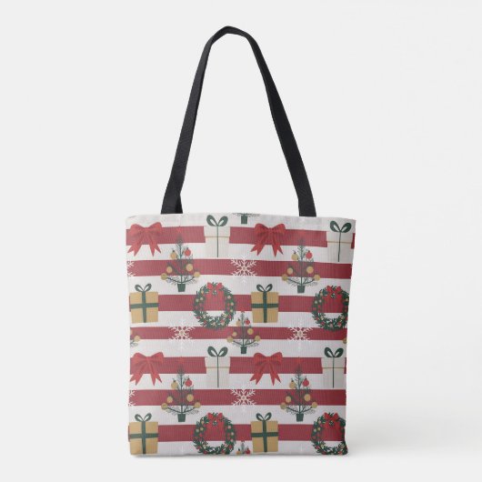 AD 004 - Digitales Weihnachtsmuster Tasche (Rückseite)