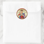 AD 005 - Heiliger Demetrius Runder Aufkleber (Tasche)