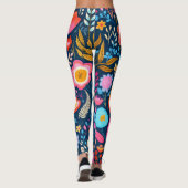 AD 010 - Digitales Muster für Blumen Leggings (Rückseite)