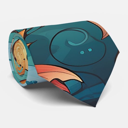 AD 013 - Digitales Muster für Blumen Krawatte (Gerollt)