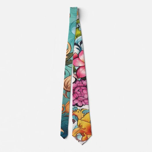 AD 013 - Digitales Muster für Blumen Krawatte (Rückseite)