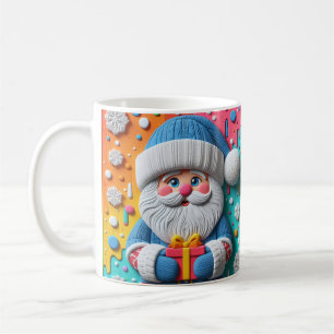 AD 017 - Digitale Weihnachtsgrafik Santa Claus 3d Kaffeetasse