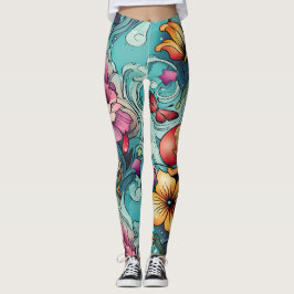 AD 020 - Digitales Muster für Blumen Leggings