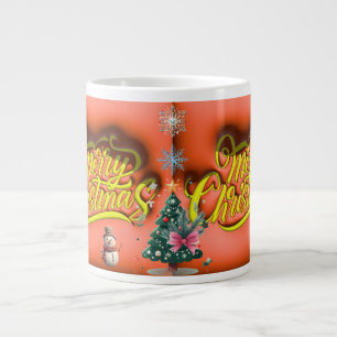 AD 024 - Weihnachten Digitalgrafik Frohe Weihnacht Jumbo-Tasse