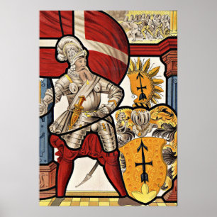 AD 1600 Schweizer Soldat Poster