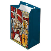 AD 1600 Schweizer Soldatendruck Mittlere Geschenktüte (Vorderseite Schrägansicht)