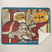 AD 1600 Schweizer Soldatendruck Sherpadecke (Vorderseite (Horizontal))