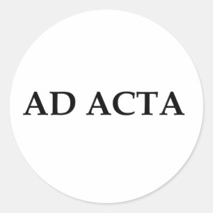Ad acta runder aufkleber