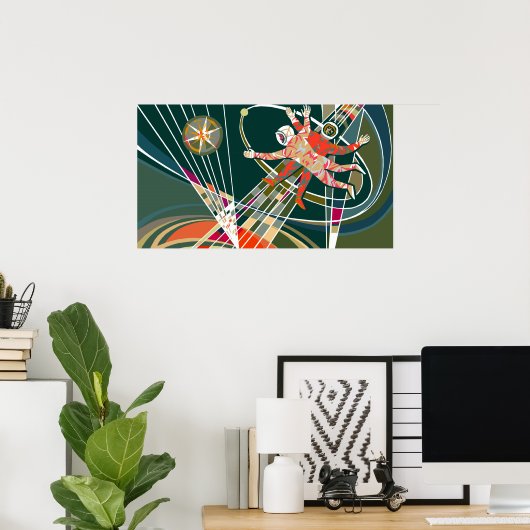 Ad Astra Per Aspera - Green Poster (Heimbüro)