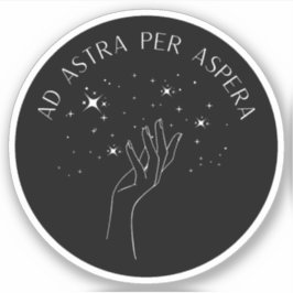 Ad Astra Per Aspera | Lateinischer Börsenkurs Aufkleber