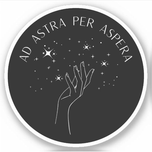 Ad Astra Per Aspera | Lateinischer Börsenkurs Aufkleber (Vorderseite)