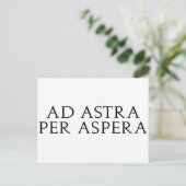 Ad Astra Per Aspera Postkarte (Stehend Vorderseite)
