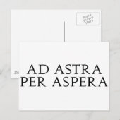 Ad Astra Per Aspera Postkarte (Vorne/Hinten)