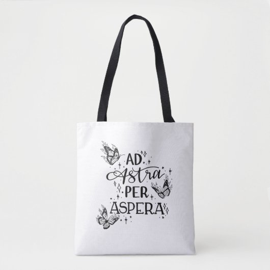 Ad astra per aspera Tragetasche weiß Tasche (Vorderseite)