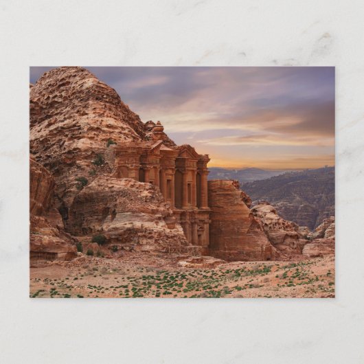 Ad Deir, Petra, Jordan Ancient Rock Gebäude Postkarte (Vorderseite)
