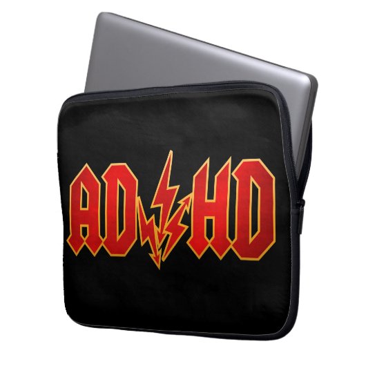 "AD/HD"-Rock Laptopschutzhülle (Vorderseite Links)