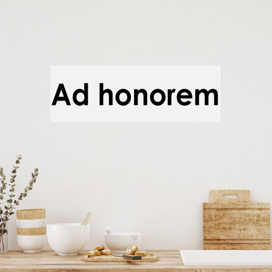 Ad honorem poster (Küche)