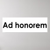 Ad honorem poster (Vorne)