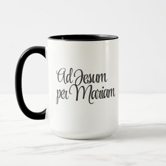 Ad Jesum per Mariam (To Jesus through Mary) Coffee Tasse (Links)