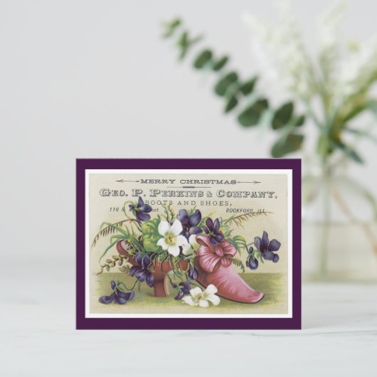 Ad-Label Perkins Company Viktorianisch Postcard Postkarte (Stehend Vorderseite)