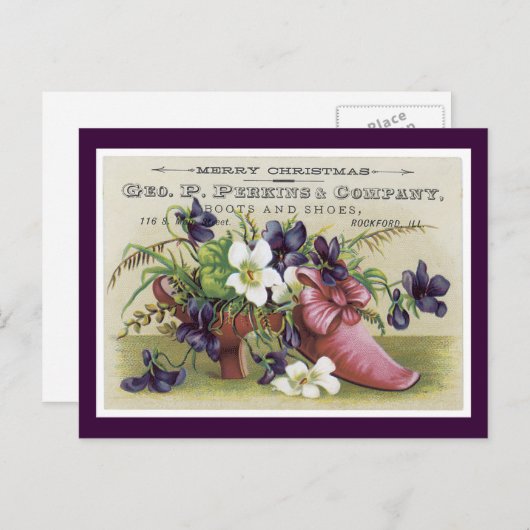 Ad-Label Perkins Company Viktorianisch Postcard Postkarte (Vorne/Hinten)