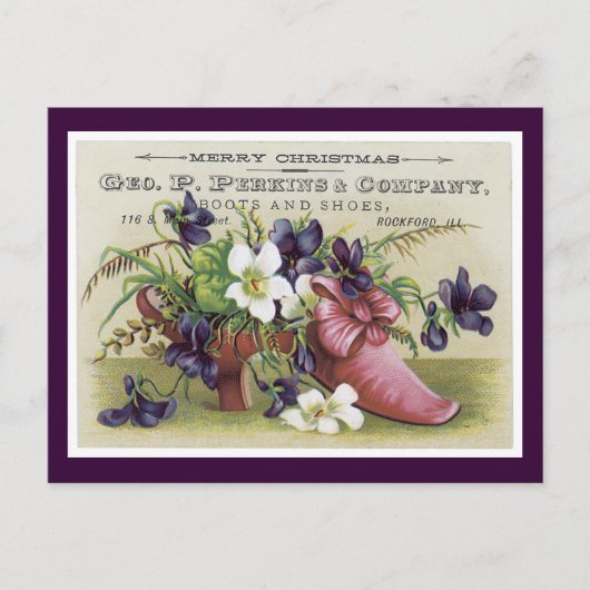 Ad-Label Perkins Company Viktorianisch Postcard Postkarte (Vorderseite)