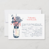 AD LIB RSVP Card Wilde Blume & Mason Jar (Vorderseite)