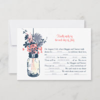 AD LIB RSVP Card Wilde Blume & Mason Jar