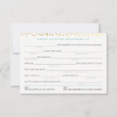 AD LIB UAWG REPLY lustige rustikale Goldpuppe RSVP Karte (Vorderseite)