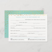 AD LIB UAWG REPLY lustige rustikale Goldpuppe RSVP Karte (Vorne/Hinten)