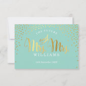 AD LIB UAWG REPLY lustige rustikale Goldpuppe RSVP Karte (Rückseite)