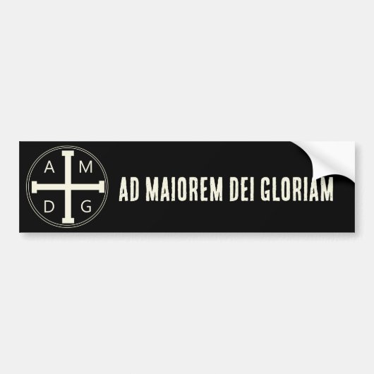 Ad maiorem Dei gloriam Autoaufkleber (Vorne)