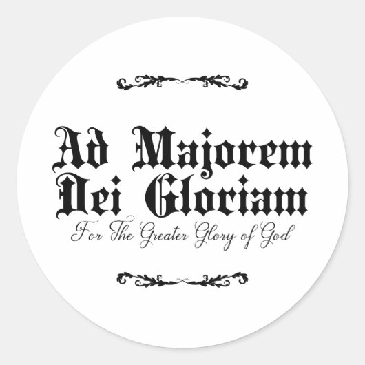 Ad Majorem Dei Gloriam Catholic Stickers  (Vorderseite)
