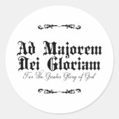 Ad Majorem Dei Gloriam Katholische Aufkleber  (Vorderseite)