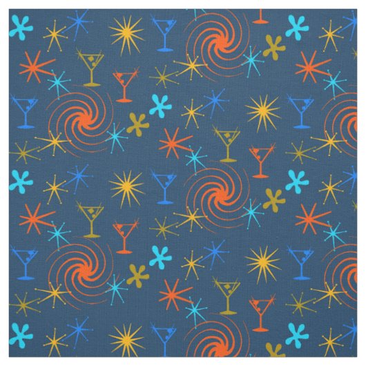 Ad Man Martini Abstract Konversation Stoff (Muster)
