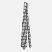 Ad Man Snowflake Foulard Holzkohle Gray zweiseitig Krawatte (Vorderseite)