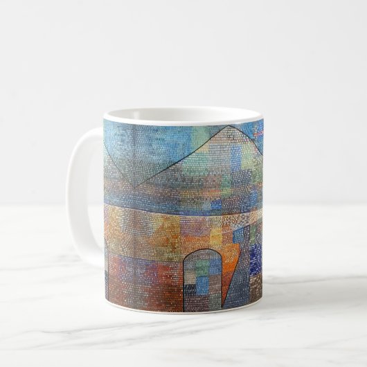 Ad Parnassum von Paul Klee, Abstrakte Kunst Kaffeetasse (Vorderseite Links)