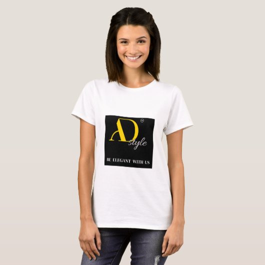 AD Style – Be Elegant With Us | Fashion Statement T-Shirt (Vorne ganz)