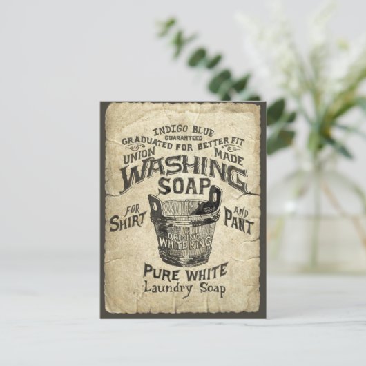 Ad-Waschseife Postkarte (Stehend Vorderseite)