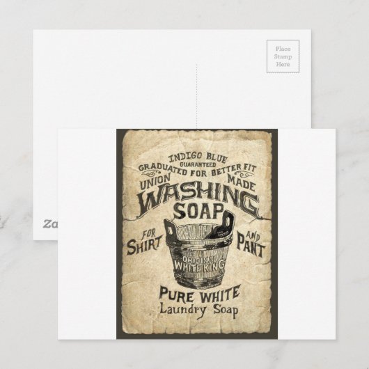 Ad-Waschseife Postkarte (Vorne/Hinten)