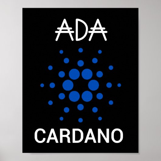 ADA Cardano Crypto Coin Poster (Vorne)