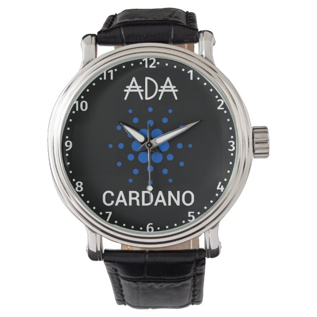 ADA Cardano Crypto Coin Poster Armbanduhr (Vorderseite)