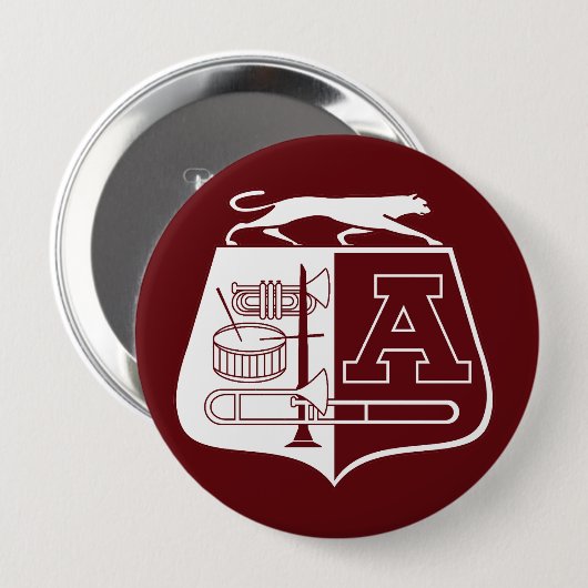 Ada Cougar Band Maroon Button (Vorne & Hinten)