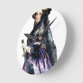 ada Countess of lovelace Runde Wanduhr (Winkel)