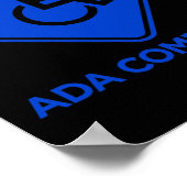 ADA-konforme Mit Behinderung Barrierefreiheit Poster (Ecke)