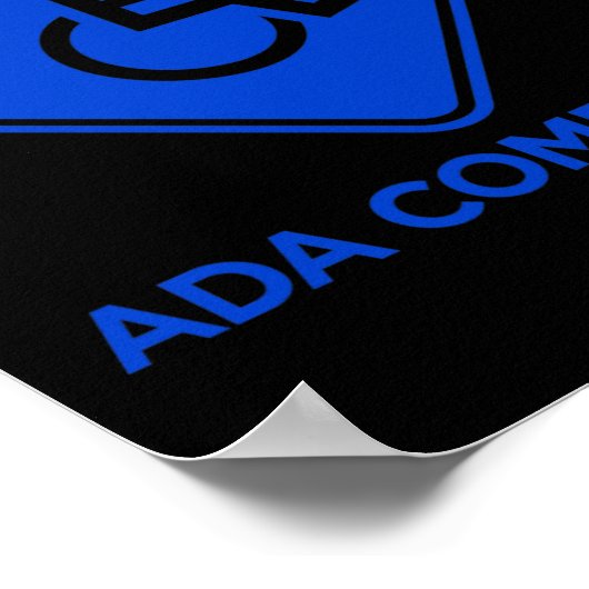 ADA-konforme Mit Behinderung Barrierefreiheit Poster (Ecke)