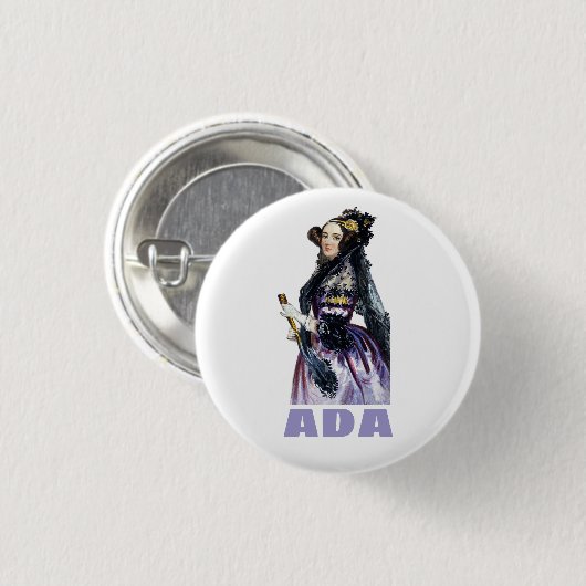 Ada Lovelace Button (Vorne & Hinten)
