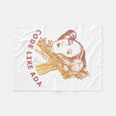 Ada Lovelace Dawn Gradient Code Like Ada Fleecedecke (Vorderseite (Horizontal))