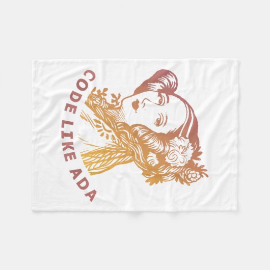 Ada Lovelace Dawn Gradient Code Like Ada Fleecedecke (Vorderseite (Horizontal))
