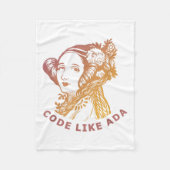 Ada Lovelace Dawn Gradient Code Like Ada Fleecedecke (Vorderseite)
